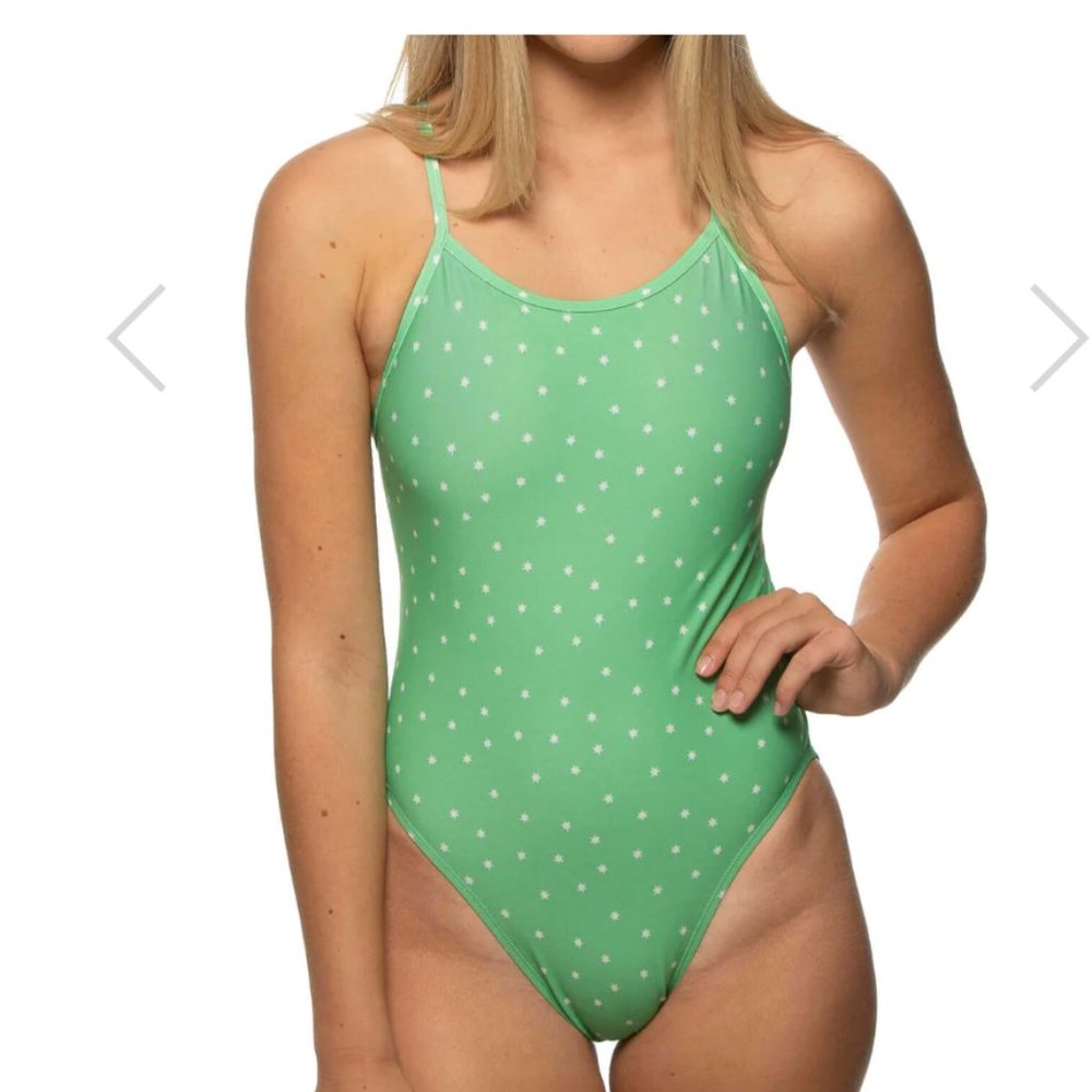 Jolyn Chevy onesie print swimsuit- worn only once!